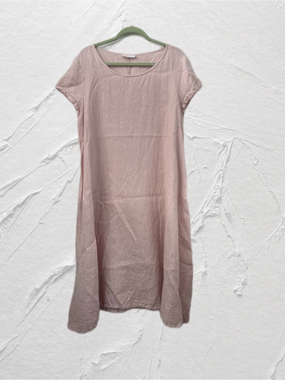 Bryn Walker 100% Linen Light Pink-Rose Maxi Dress L/XL